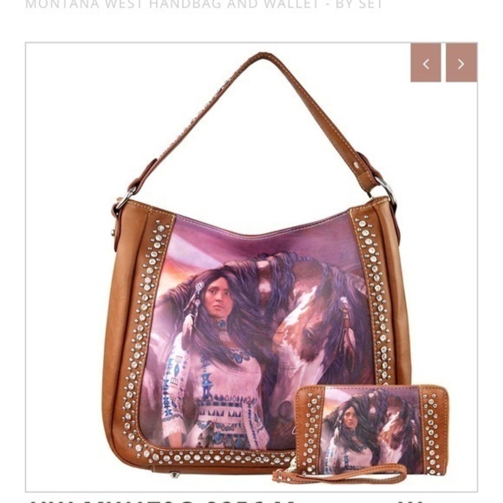 Montana west handbag with matching wallet set